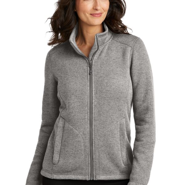 Port Authority Women's Arc Sweater Fleece Jacket L428 Women's Arc Sweater Fleece Jacket Thumbnail