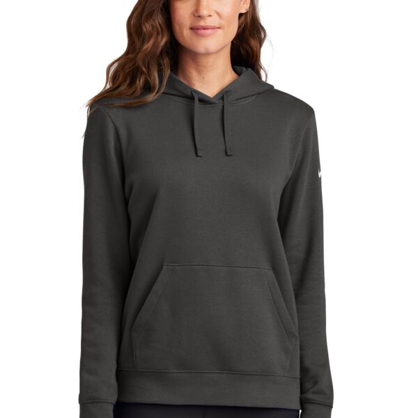 Nike Women's Club Fleece Sleeve Swoosh Pullover Hoodie NKFD9889 Women's Club Fleece Sleeve Swoosh Pullover Hoodie Thumbnail