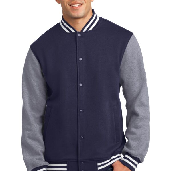 Sport Tek Fleece Letterman Jacket ST270 Fleece Letterman Jacket Thumbnail