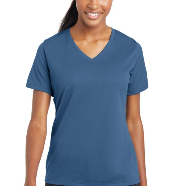 Sport Tek Women's PosiCharge ® RacerMesh ® V Neck Tee LST340 Women's PosiCharge ® RacerMesh ® V Neck Tee Thumbnail