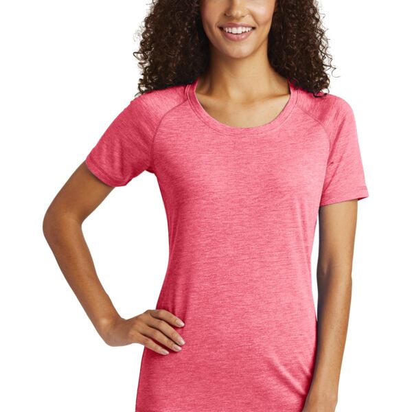 Sport Tek Women's PosiCharge ® Tri Blend Wicking Scoop Neck Raglan Tee LST400 Women's PosiCharge ® Tri Blend Wicking Scoop Neck Raglan Tee Thumbnail