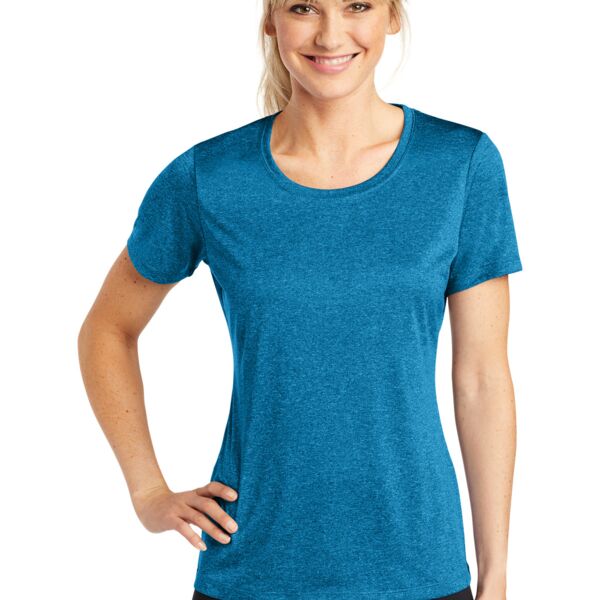 Sport Tek Ladies Heather Contender Scoop Neck Tee LST360 Ladies Heather Contender Scoop Neck Tee Thumbnail