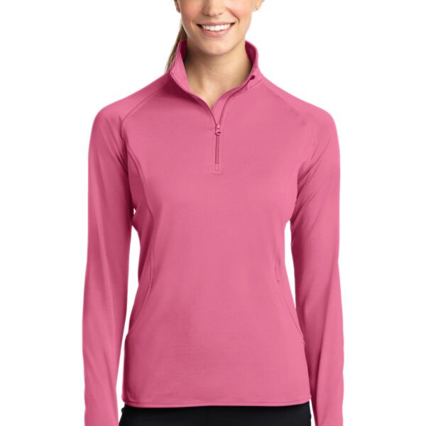 Sport Tek P13 EMB - Women's Stretch 1/4 Zip Pullover LST850 P13 EMB - Women's Stretch 1/4 Zip Pullover Thumbnail